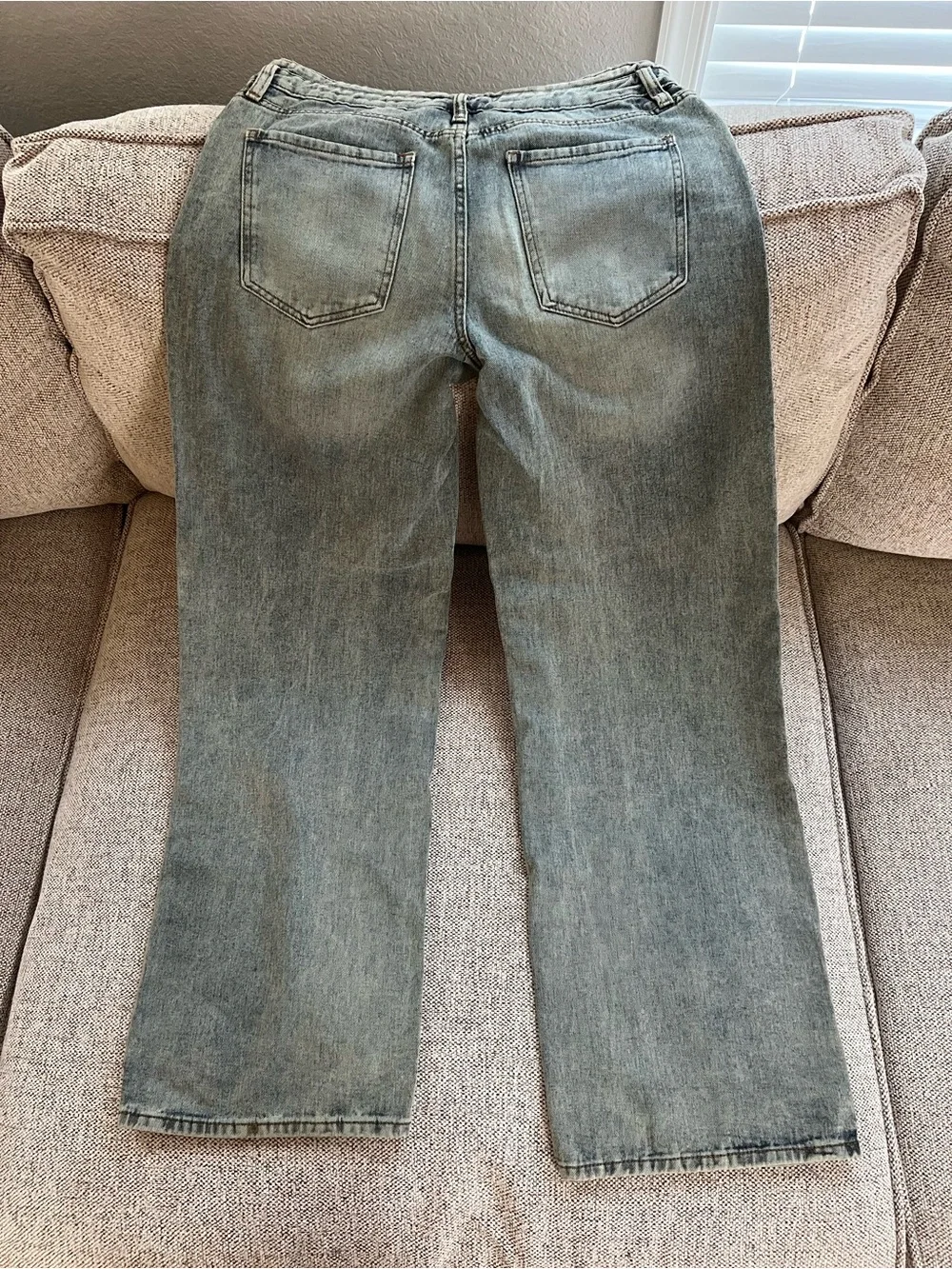 Tall Artesia Tinted Baggy Non Stretch Jeans - Light Wash